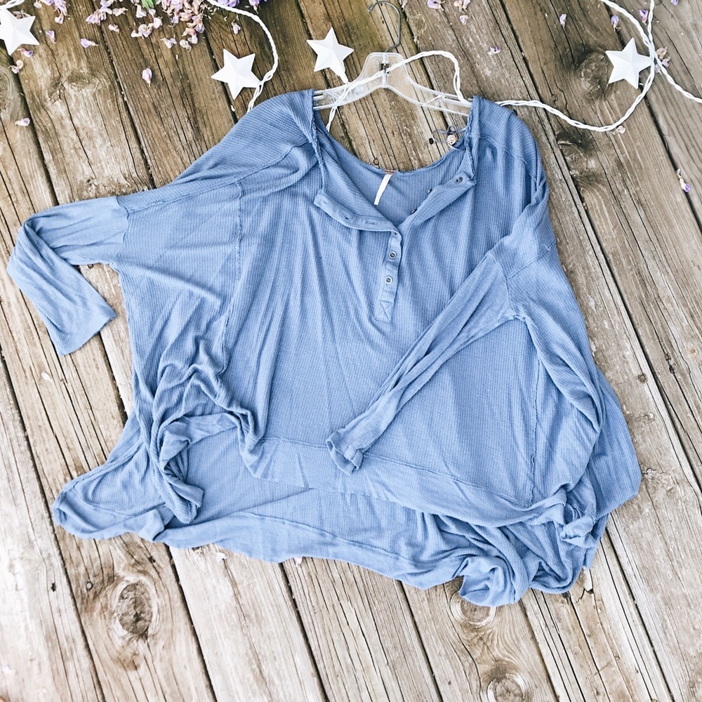 Light blue free people top